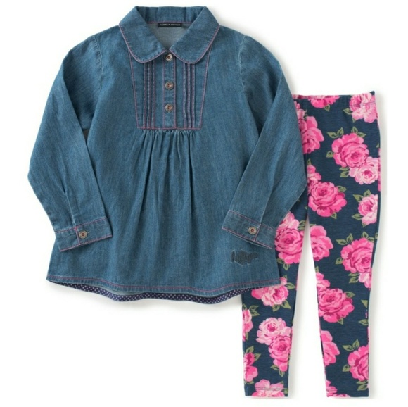 Tommy Hilfiger Other - 🎆5 for $25🎆Tommy Hilfiger denim & roses outfit